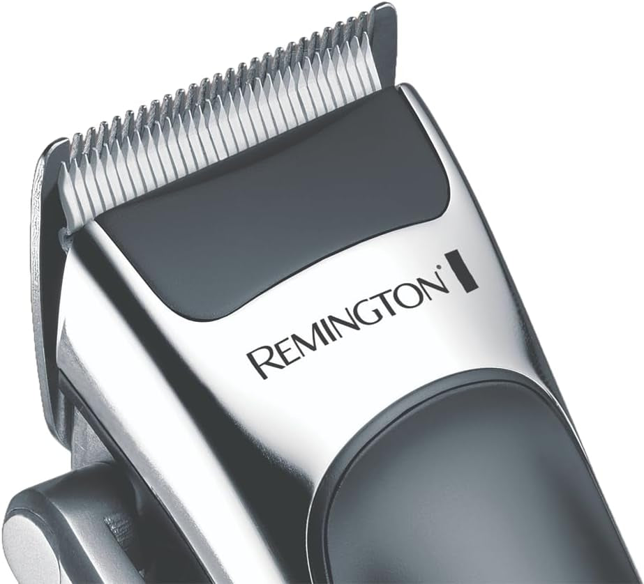 Tondeuse Cheveux [Kit Coiffeur Professionnel] Stylist Noir & Argent (Lames Céramique Auto-Affûtées, Secteur/Sans Fil-Batterie Lithium, 8 Sabots, Mallette Pro + Accessoires) Tondeuse HC363C