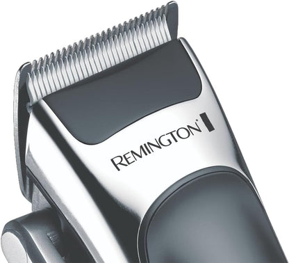 Tondeuse Cheveux [Kit Coiffeur Professionnel] Stylist Noir & Argent (Lames Céramique Auto-Affûtées, Secteur/Sans Fil-Batterie Lithium, 8 Sabots, Mallette Pro + Accessoires) Tondeuse HC363C