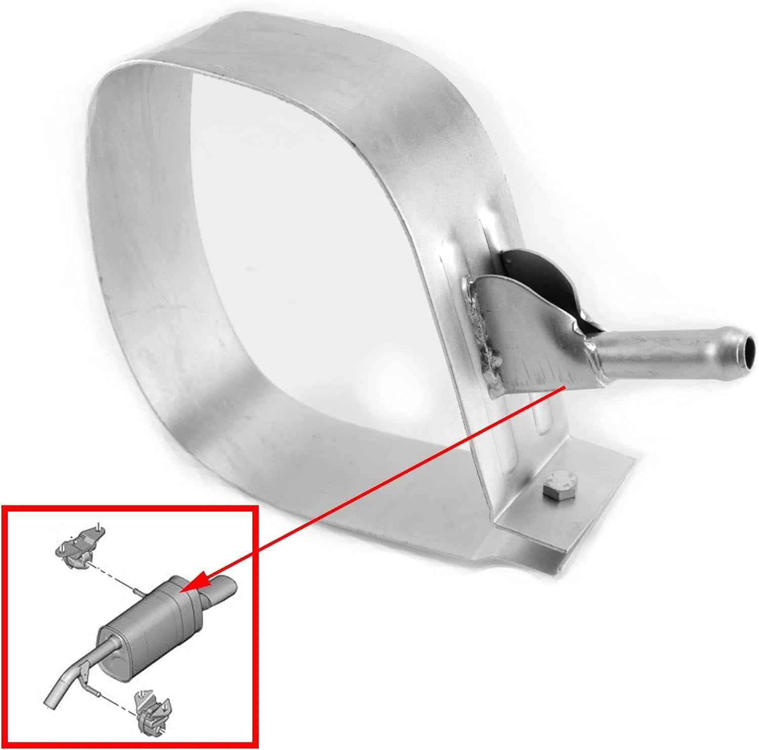 Collier Sangle De Pot D'Échappement Compatible Avec 207 2008 | Aussi Compatible Avec 207+, 207 CC/SW, C3 Picasso, 208. Réf. Équivalentes : 173087, 1730AV