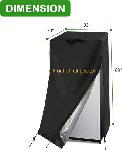 Guisong Housse De Réfrigérateur Imperméable Et Anti-Poussière Pour Protéger Les Congélateurs Verticaux/Réfrigérateur À Boissons - Convient Pour Les Chambres Froides (83 X 86 X 175 Cm (L X P X H)