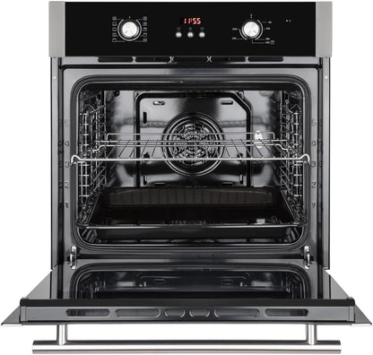 Cuisinière 60Cm Four Encastrable BO8805SS | 59Cm Plaque Induction IH85900RL | Gril | Air Chaud | Timer Automatique | Double Vitrage D'Isolation Thermique | Sécurité Enfant | SET8805IH859RL