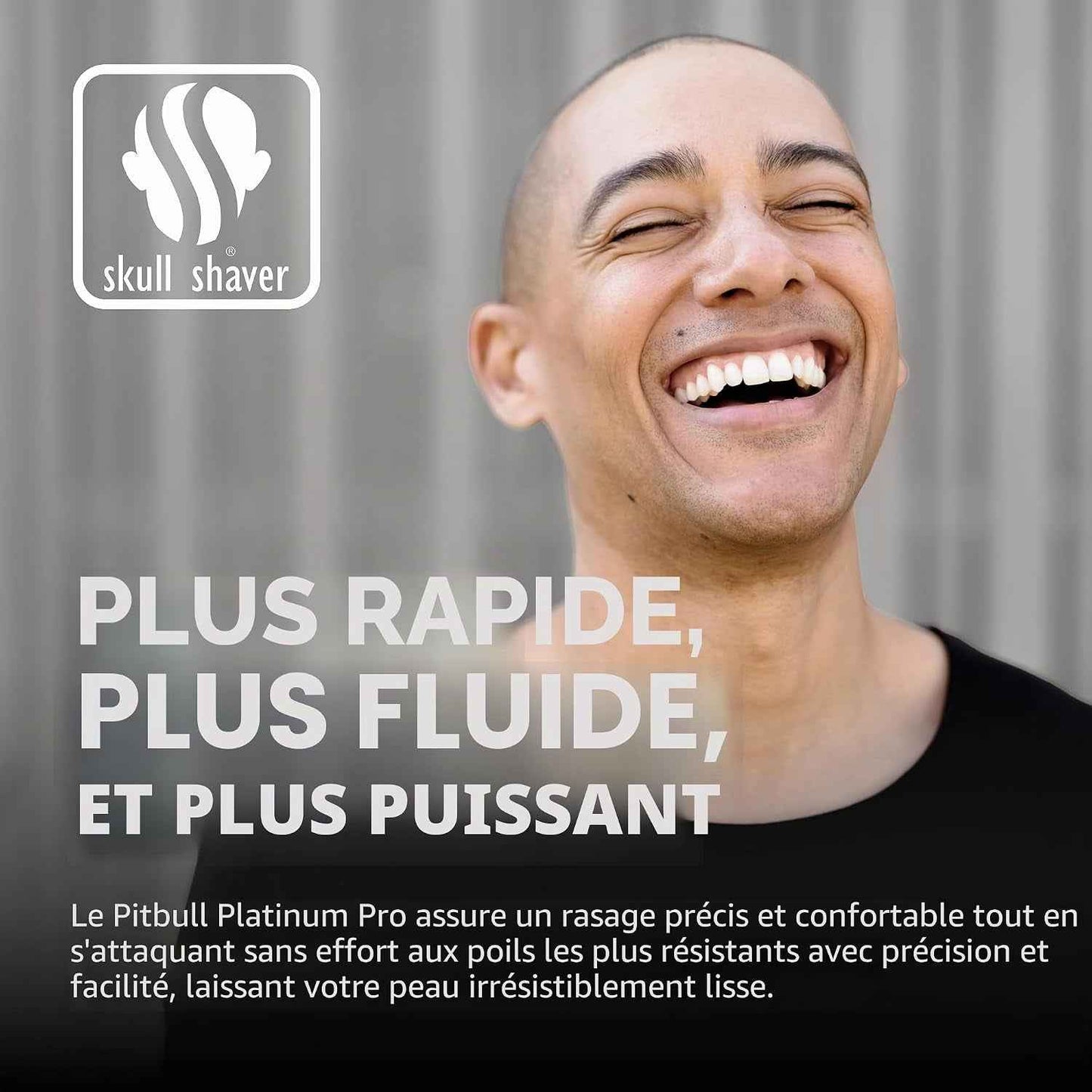 Pitbull Platinum Pro - Rasoir Électrique Homme - Sans Fil, Rechargeable, Humide/Sec, Ergonomique Pour Crâne Chauve - Avec Socle De Rinçage Et Étui De Voyage | Rasoir Électrique Homme, Sans Fil, Rechargeable, Humide/Sec, Crâne Chauve, Avec Socle De Rinçage