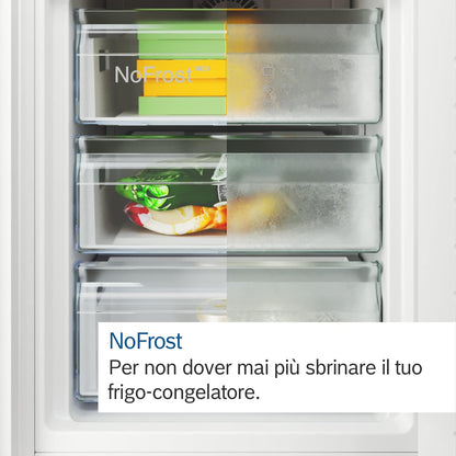 Hausgeräte KGN362LDF Série 4 Réfrigérateurs-Congélateurs 186X60Cm 218L+Congélateur 103 L Nofrost Ne Se Dégivre Jamais,Vitafresh Xxl,Fraîcheur plus Longue,Éclairage LED Uniforme Acier Inoxydable