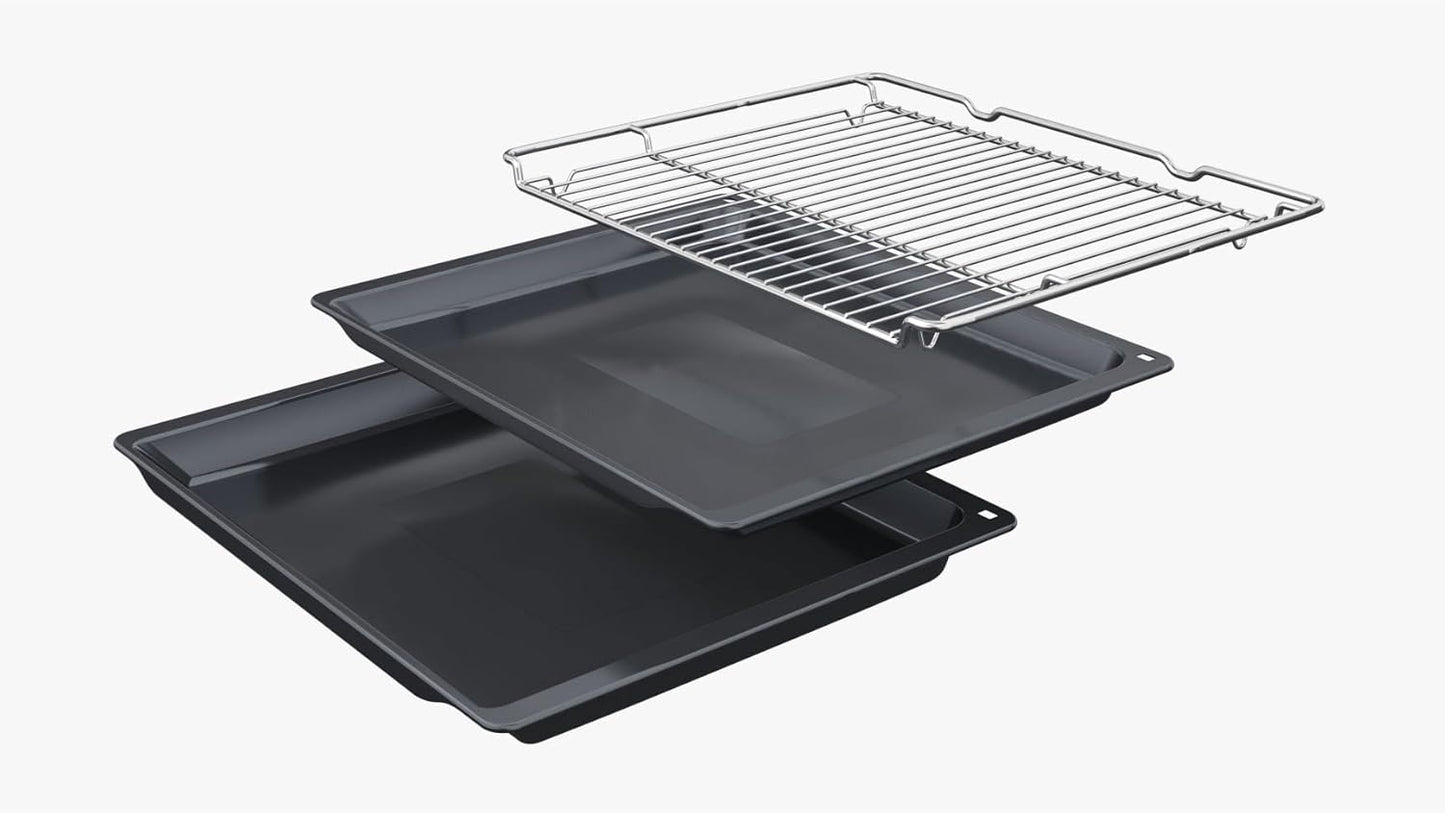 HB734G1B1, Iq700 Four Intelligent Encastrable 60 X 60 Cm, Fabriqué En Allemagne, Noir, Ecoclean & Humidclean, Auto-Nettoyage, Air Fry, Programmes Automatiques, Écran Tactile Coloré, Efficacité