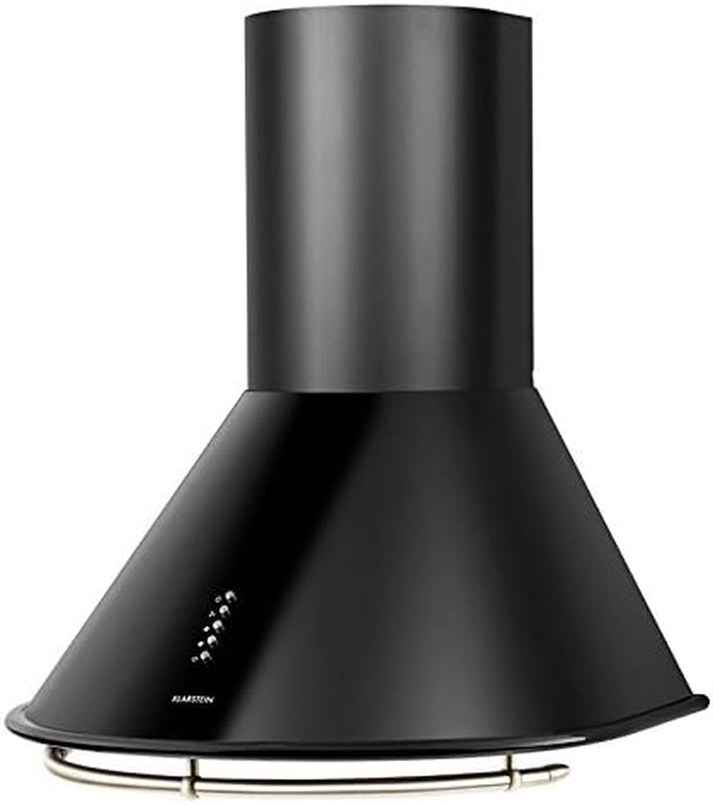 Noir - Hotte Aspirante Retro, Hotte De Cuisine, Acier Inoxydable, 60 Cm, 352 M3/H, Trois Niveaux De Puissance, Mode Evacuation & Recyclage, Noir Mat