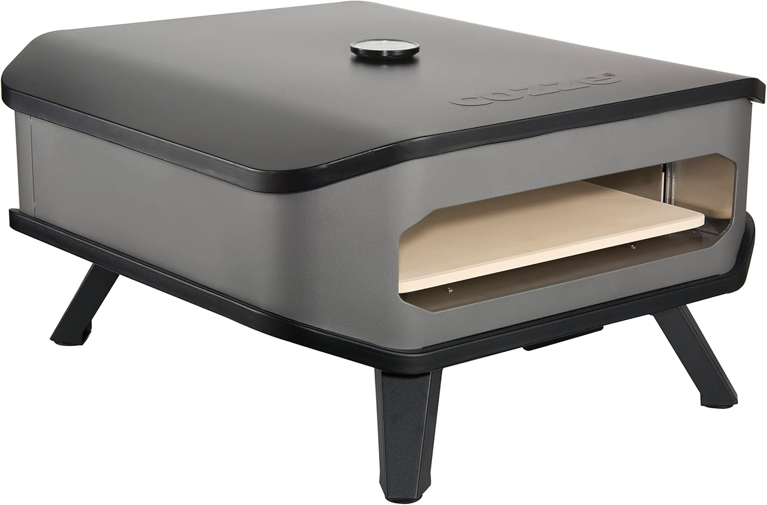 13" Four À Pizza À Gaz Portable Avec Thermomètre Intégré - Cuisson Parfaite, Black