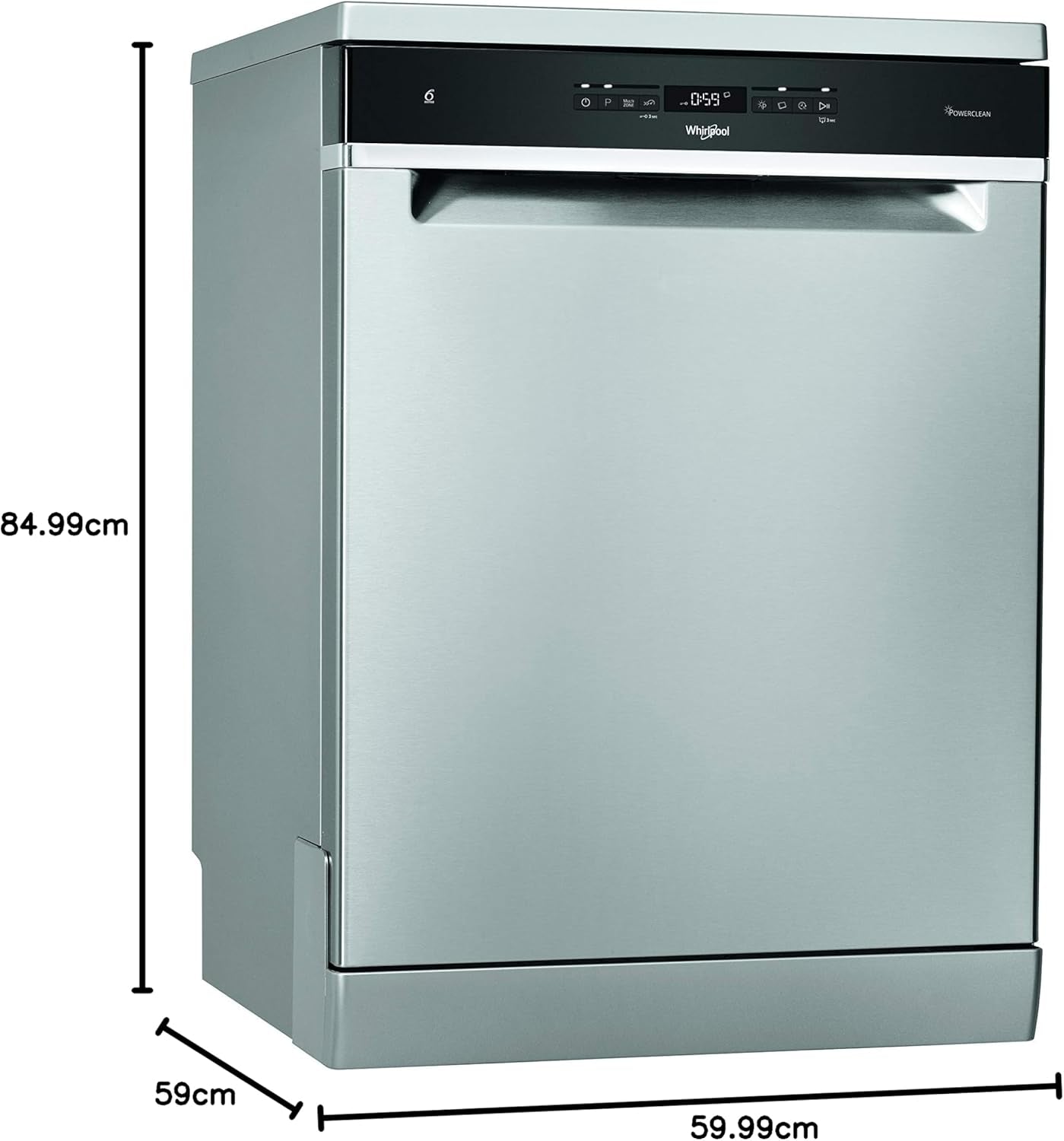 Whirlpool WFO 3O41 PL X, Lave-Vaisselle Pose Libre 60 Cm, C