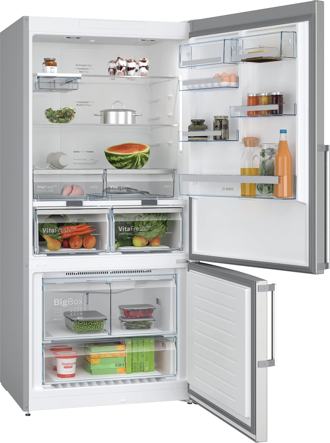 KGN86AIDR- Série 6, Réfrigérateur Combiné Pose-Libre, 186 X 86 Cm, Inox anti Trace De Doigts