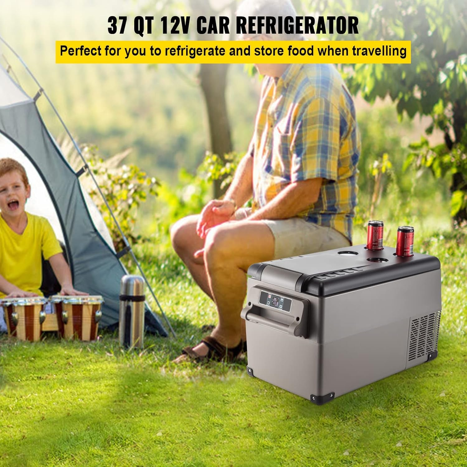 Réfrigérateur Thermique Portable 35 L, Réfrigérateur De Voyage Pour Voiture SH-CF35, Mini Réfrigérateur Pour Voiture, Avec Écran LCD