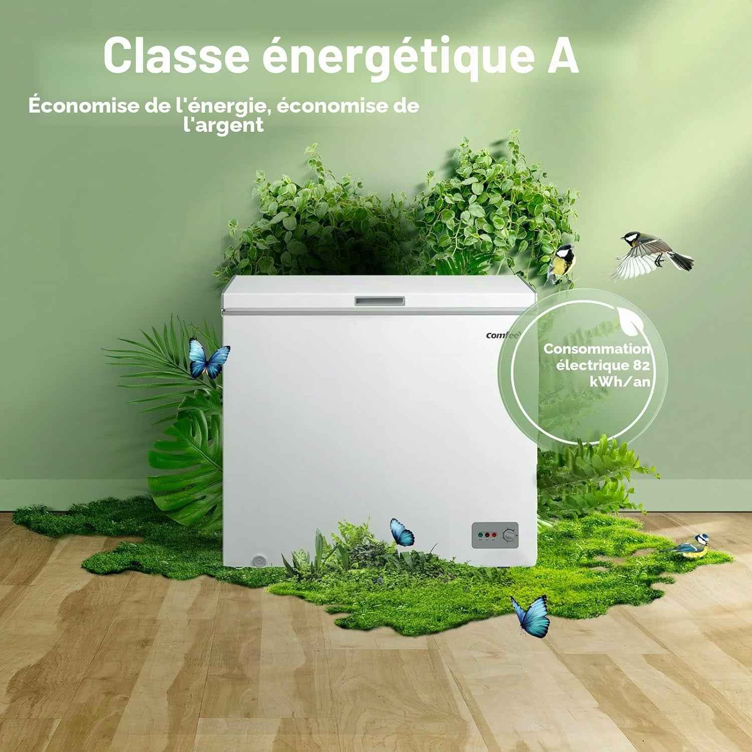 RCC201WH6(E) Congélateur / 82 Kwh/An / 85 Cm De Haut / 200 L/Compresseur Inverseur / 41 Db/Faible Volume/Convient Pour Différents Scénarios D'Utilisation/Régulateur De Température