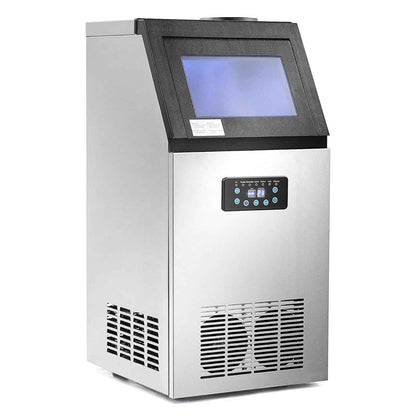Machine À Glaçons Commerciale 480W 58Kg/24H Ice Maker Professionnel 36 Pièces Écran LCD Storage De 10Kg Pour Maison Bureau Restaurant Bar Café