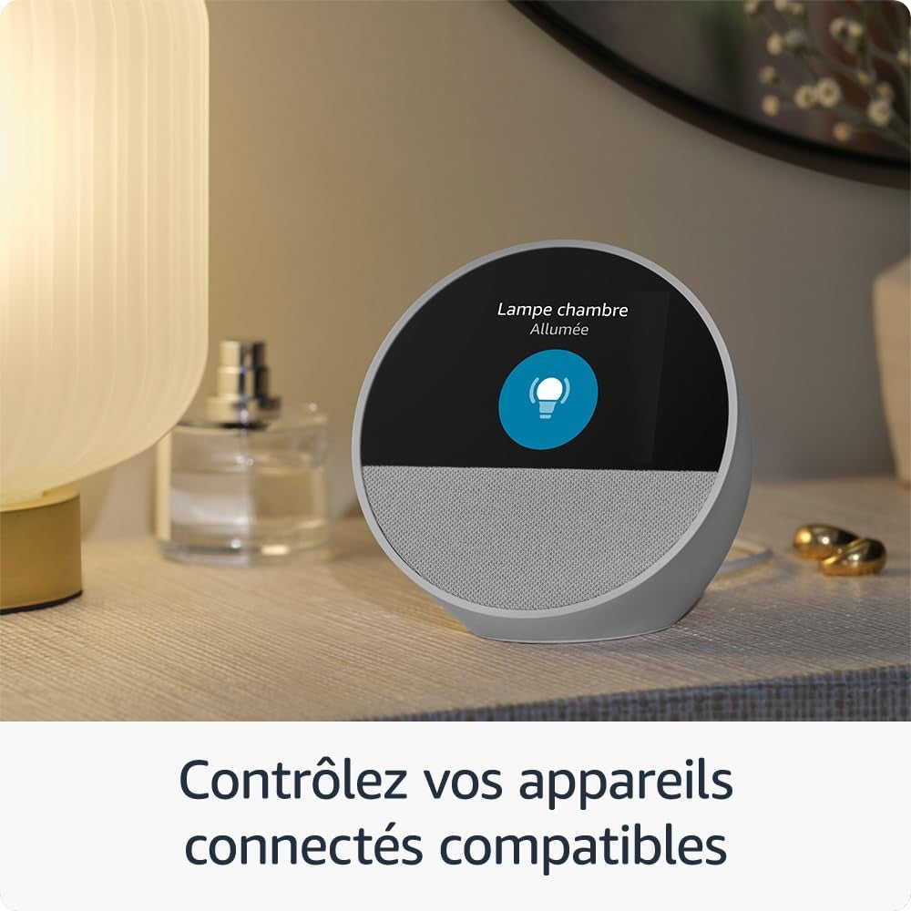 Echo Spot (Nouvelle Génération) | Réveil Connecté Avec Un Son De Qualité | Noir, Avec Accès Anticipé À Alexa+