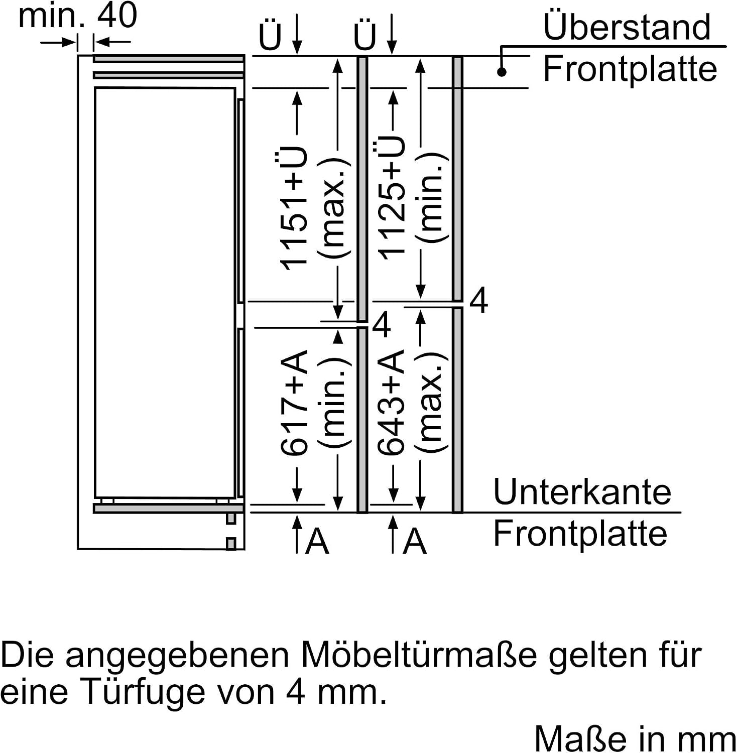 Réfrigérateur Congélateur Encastrable KI87VVFE1 IQ300, 270 Litres, Low Frost