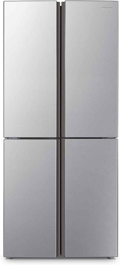 Hisense RQ515N4AC2 Frigo Américain Autoportante 427 L E Métallique, Argent