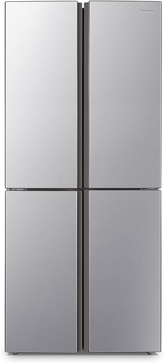 Hisense RQ515N4AC2 Frigo Américain Autoportante 427 L E Métallique, Argent