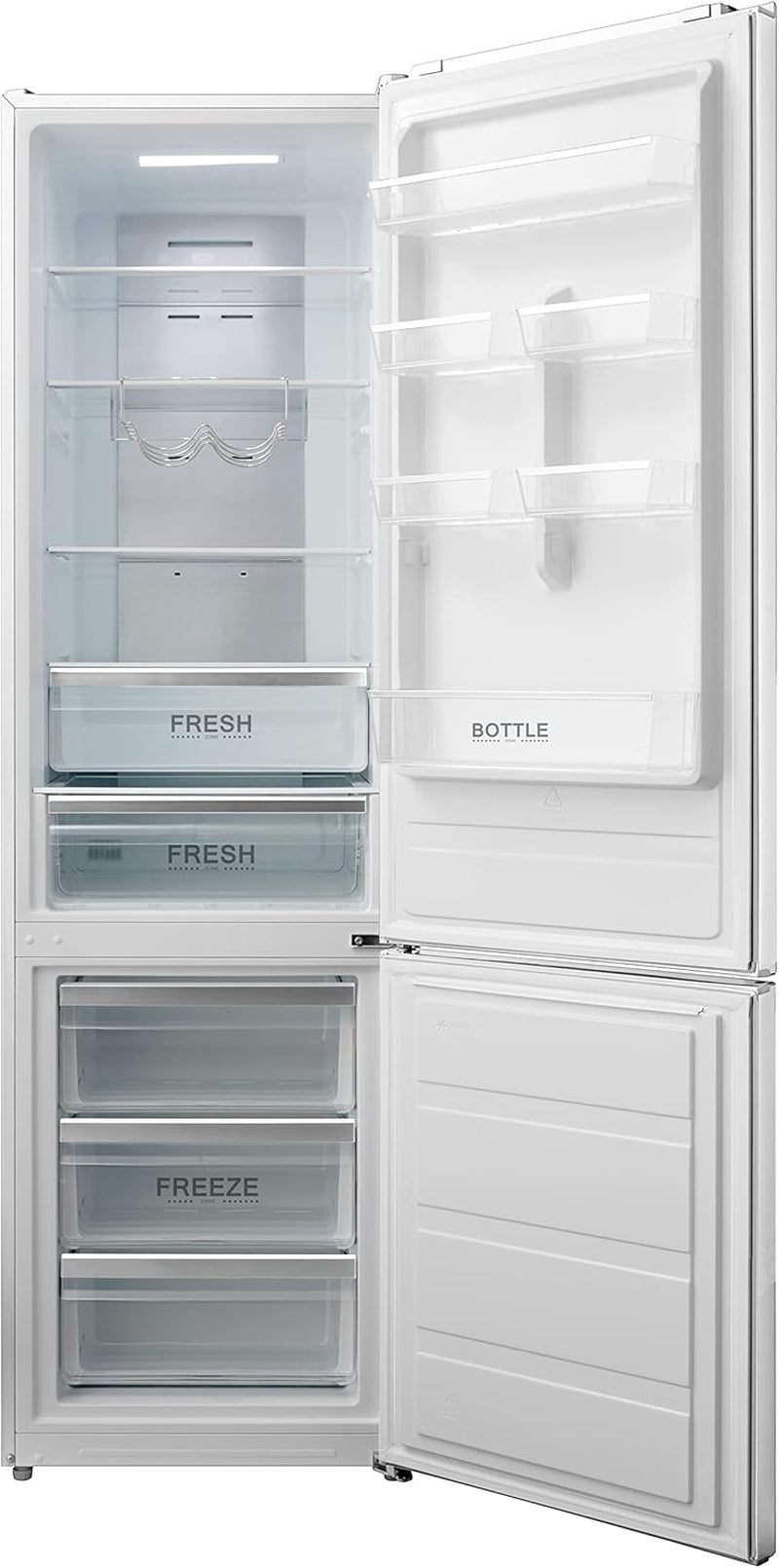 Corberó E-CCM201520WMAD Combis 200X60 Non Frost Dimensions 201 X 60 X 63, Capacité 329 L, Pas De Frost, Couleur Blanc, Métal Back Cooling, Efficacité Énergétique D