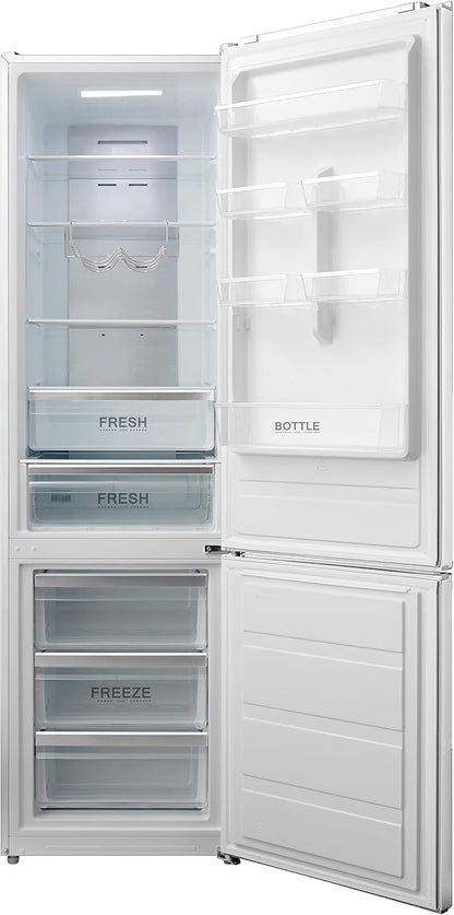 Corberó E-CCM201520WMAD Combis 200X60 Non Frost Dimensions 201 X 60 X 63, Capacité 329 L, Pas De Frost, Couleur Blanc, Métal Back Cooling, Efficacité Énergétique D