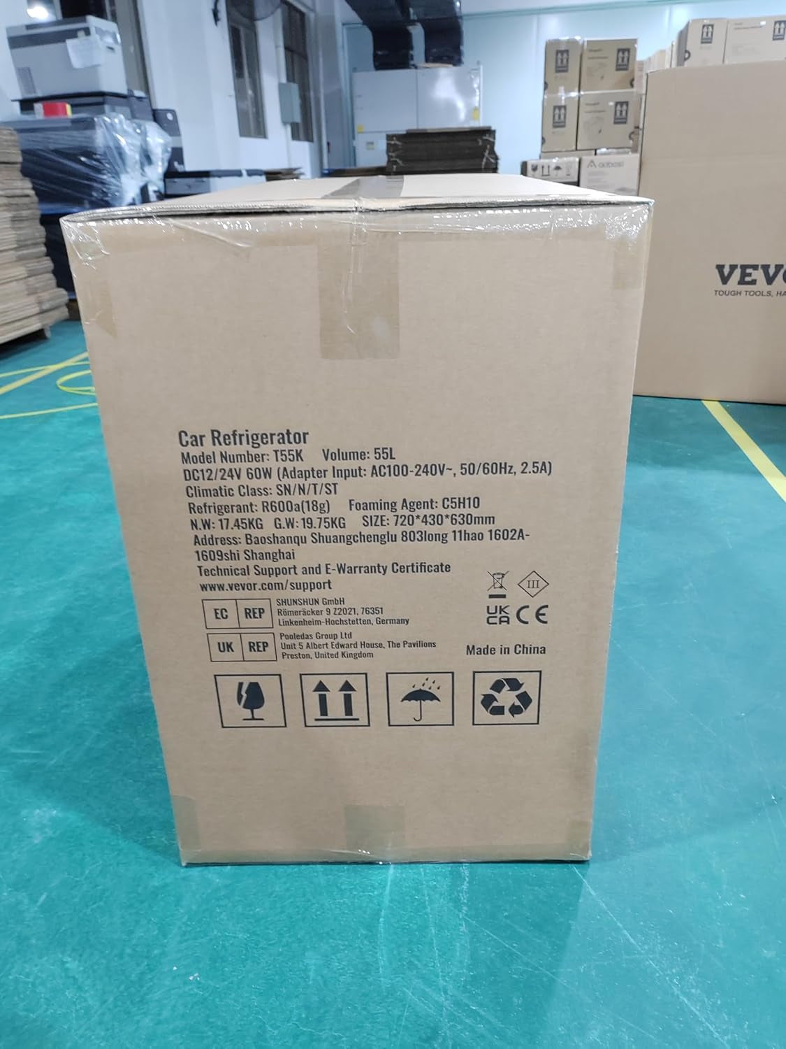 Glacière Électrique Portable De 55 L Réfrigérateur De Voiture Portable 12/24 V CC 100-240 V CA Frigo Voiture Double Zone 0,6 Kw.H -20 °C À 10 °C Réglable Congélateur Pour Camion Bateau Camping