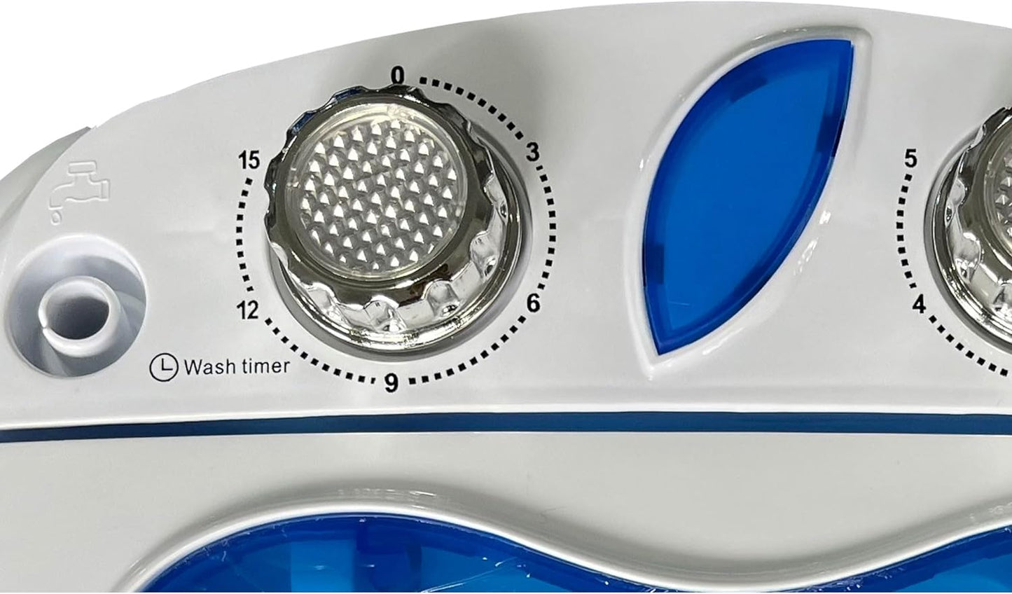 Camp Mini Machine À Laver Portable Avec Essorage, Camping, Capacité 3Kg De Linge, Idéal Pour Voyages, Caravanes Et Camping-Cars, Petite Laveuse, Faible Consommation D'Eau Et D'Énergie, WM1111