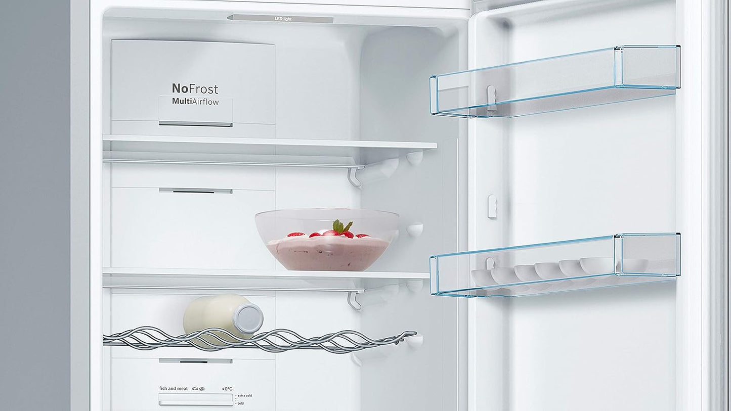 KGN36VLED Série 4 Réfrigérateur Combiné Pose-Libre - 326 L - 186 X 60 (H X L) - Inox