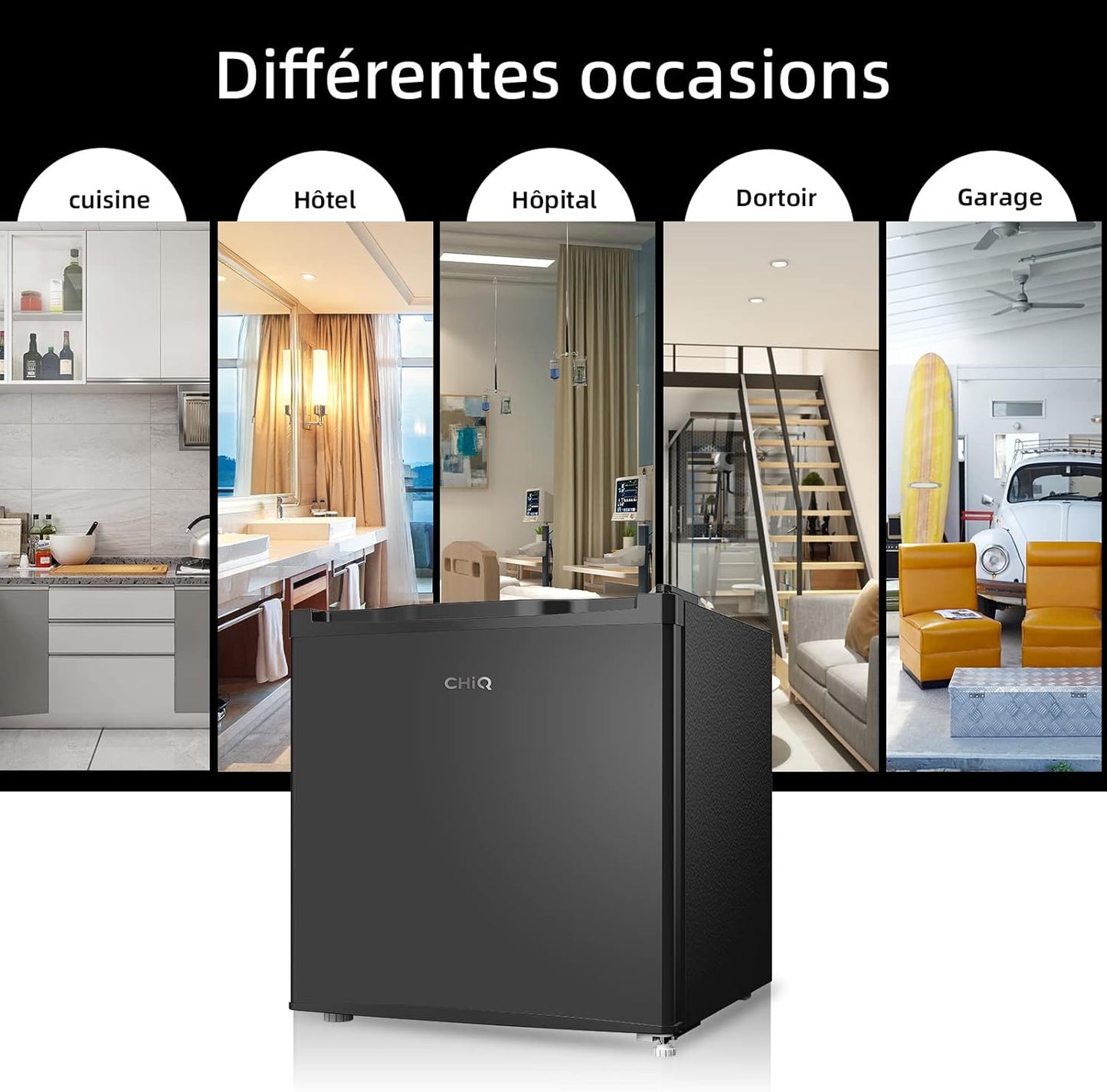 CSD31D4E, 2 En 1, Double Usage En Mode Mini Réfrigérateur Ou Congélateur 31L, Congélation 4 Étoiles, Silencieux, Porte Réversible, Thermostat Réglable