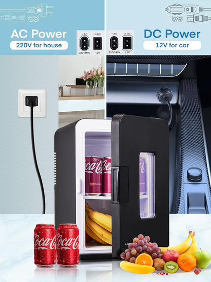Mini Frigo De Chambre 15L/21 Cans, Réfrigérateur Électrique Avec ECO Mode Silencieux Pour Chambre/Voiture, Fonction Chaud/Froid, 12V/220V Glacière Portable De Beauté