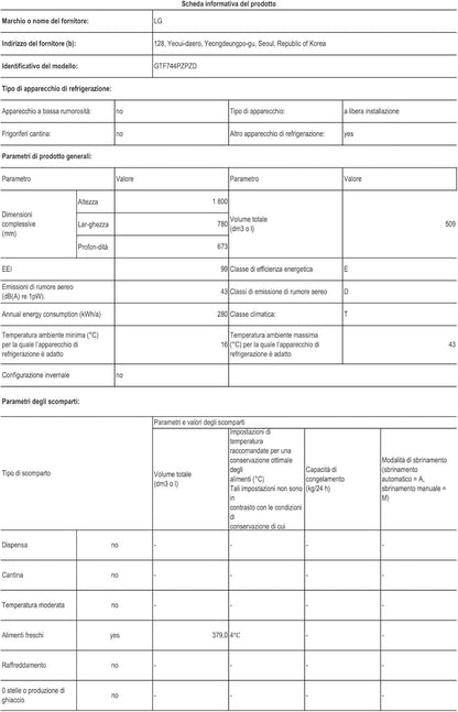 GTF744PZPZD Réfrigérateur-Congélateur Autonome Acier Inoxydable 509 L A++ - Réfrigérateurs-Congélateurs (509 L, T, 5,5 Kg/24H, A++, Nouvelle Zone Compartiment, Acier Inoxydable)
