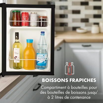 Mini Frigo De Chambre Pour Boissons, Petit Frigo Silencieux, Mini Bar Intérieur, Bières, Petit Refrigerateur Camping, 3 Niveaux Refroidissement, Bac Recepteur, Frigo Cosmetique, 0-10°C, 65L