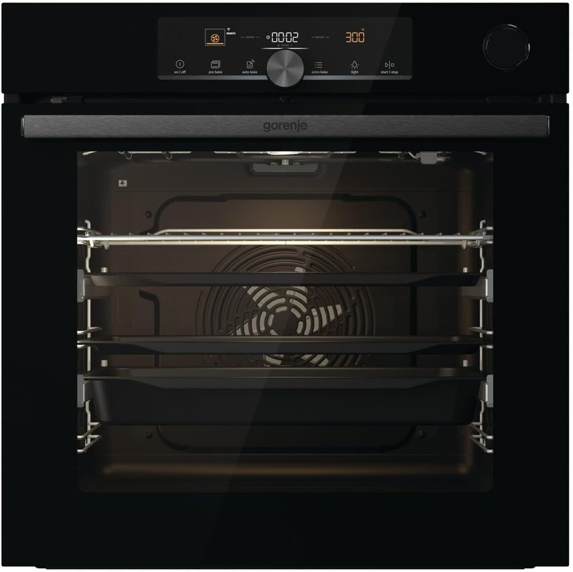 Optibake Advanced BPSA 6747 A08BGWI Four Encastrable/Wifi Connected / 77 L/Air Chaud/Pyrolyse/Autobake/Commande Tactile/Thermomètre De Cuisson/Steamassist/Pizzamode 300 °C /