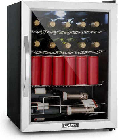 Mini Frigo De Chambre Et Bureau, Silencieux, Mini Bar 60L, Pour Boisson, Camping, Étagères Réglables, Ondulés Pour Le Vin, Cannette, Beer