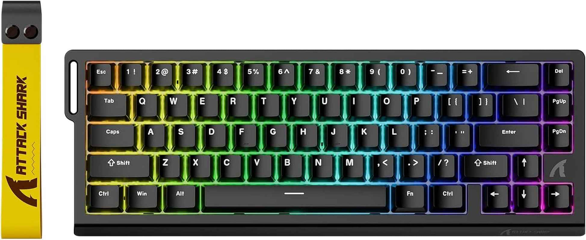 X68 HE Clavier 8000Hz Rapid Trigger, Clavier Gamer Filaire RGB 60% Avec Précision RT De 0,01 Mm Avec Interrupteur Magnétique, Actionnement Réglable, Snap Tap, Pour Pc/Mac, Noir