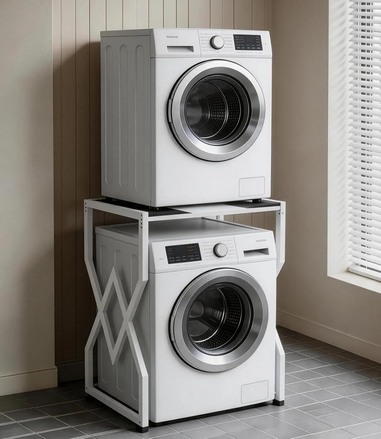 Cadre De Connexion Pour Machine À Laver Et Sèche-Linge, Cadre Intermédiaire, Cadre Empilable Avec Étagère