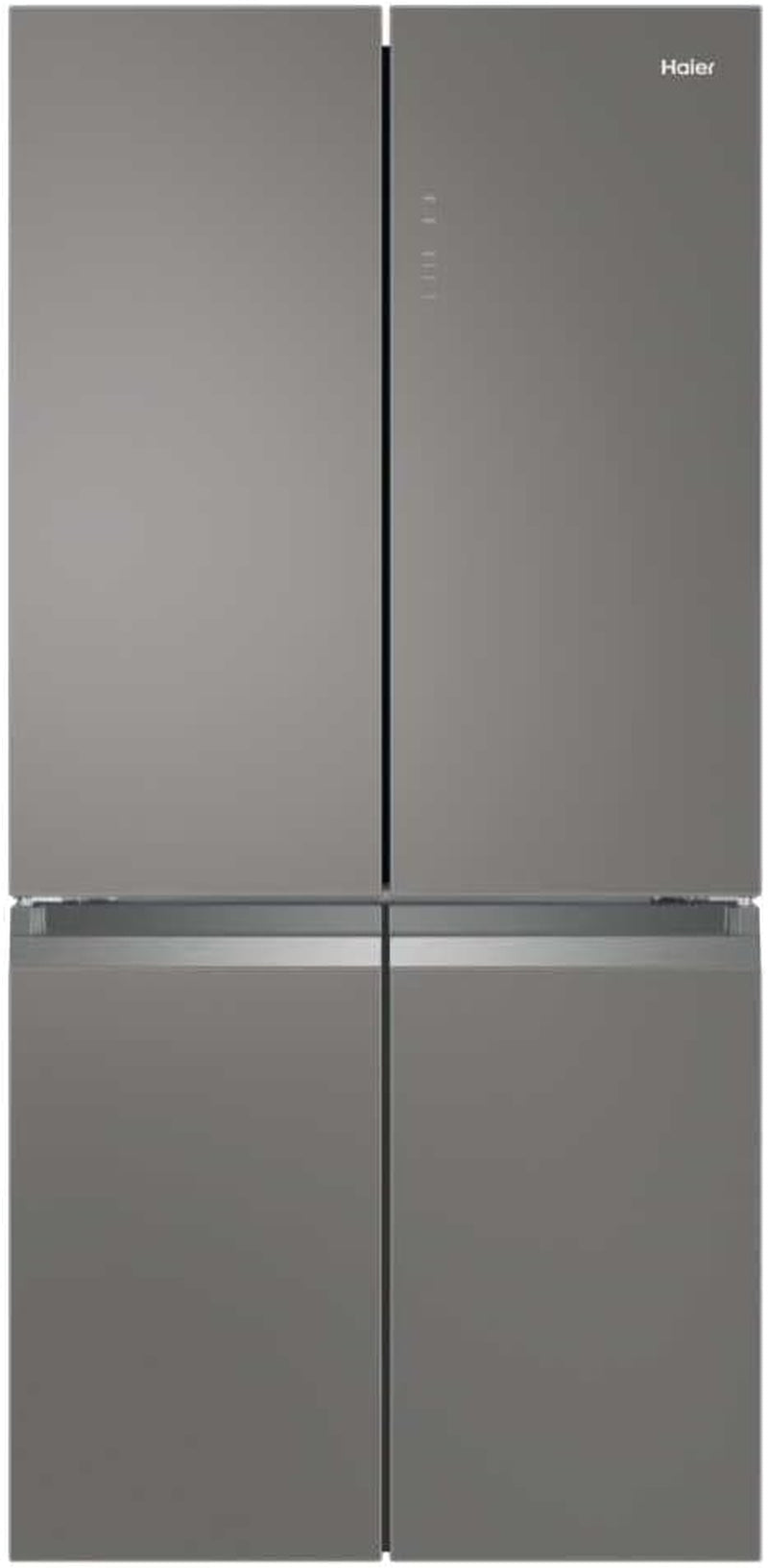 HTF-540DGG7 Réfrigérateur Combiné - Pose Libre, 528L, 4 Portes, Humidity Zone, Total No Frost Air Surround, My Zone Plus, Gris, Classe F