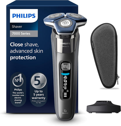 Rasoir Électrique Série 7000 Pour Homme Wet & Dry Avec Tondeuse Rétractable, Socle De Charge, Coffret De Voyage Et Brossette De Nettoyage (Modèle S7887/35)