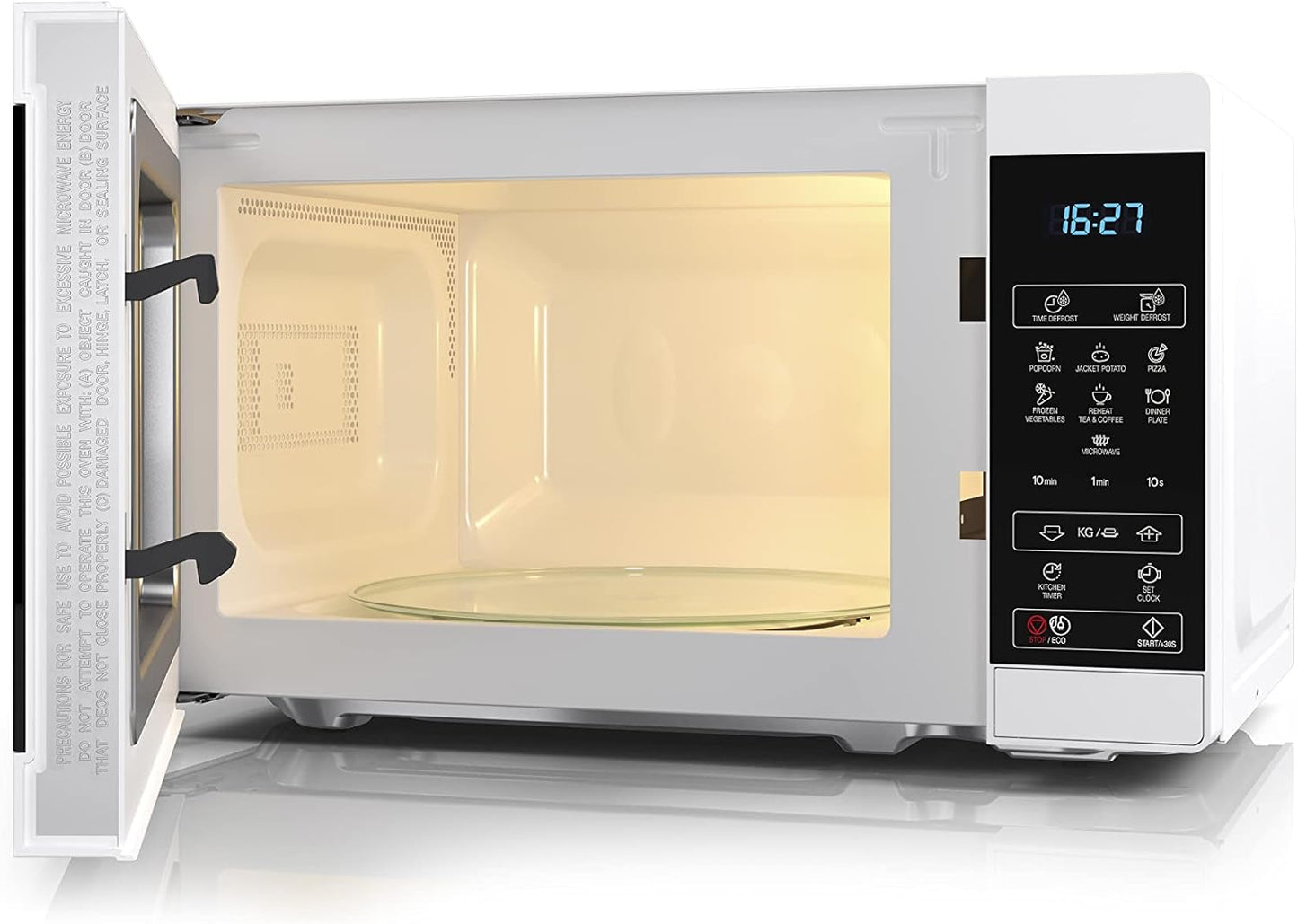 YC-MS02E-W Micro-Onde Comptoir Micro-Ondes Uniquement 20 L 800 W Noir, Blanc