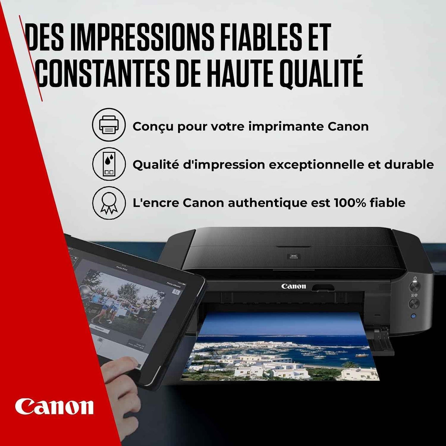 Canon PG-560XL + CL-561XL Fine Cartouches D'Encre D'Origine + Papier Photo | 14.3Ml + 12.2Ml Encre Authentique Haute Capacité Et Papier Photo - Pour PIXMA Ts5350I, Ts7450I, Ts5350A, TS5350 Et plus !