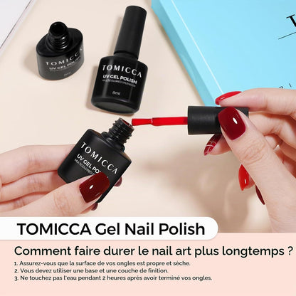Vernis Semi Permanent Blanc Rose Violet Kit, 6 Couleurs Vernis Gel UV Semi Permanent Kit, Vernis À Ongles Gel Nail Polish UV LED Soak off Manucure Nail Art Kit, 8ML