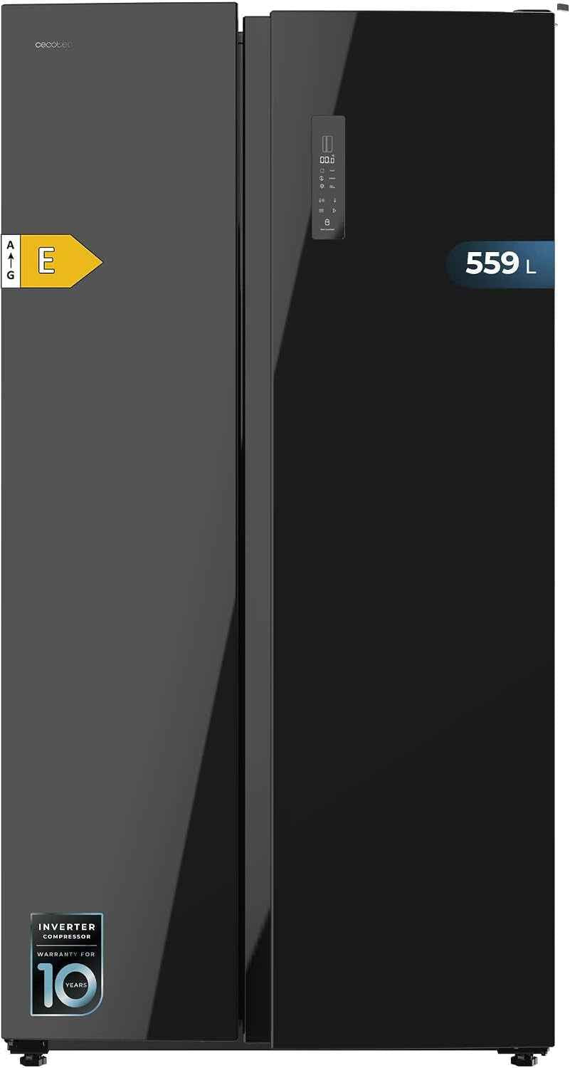 Réfrigérateur Américain De 550 Litres Bolero Coolmarket SBS 550 Glass E. 177 Cm De Hauteur Et 90 Cm De Largeur, Système Multi Air Flow, No Frost Total, Moteur Inverter Plus