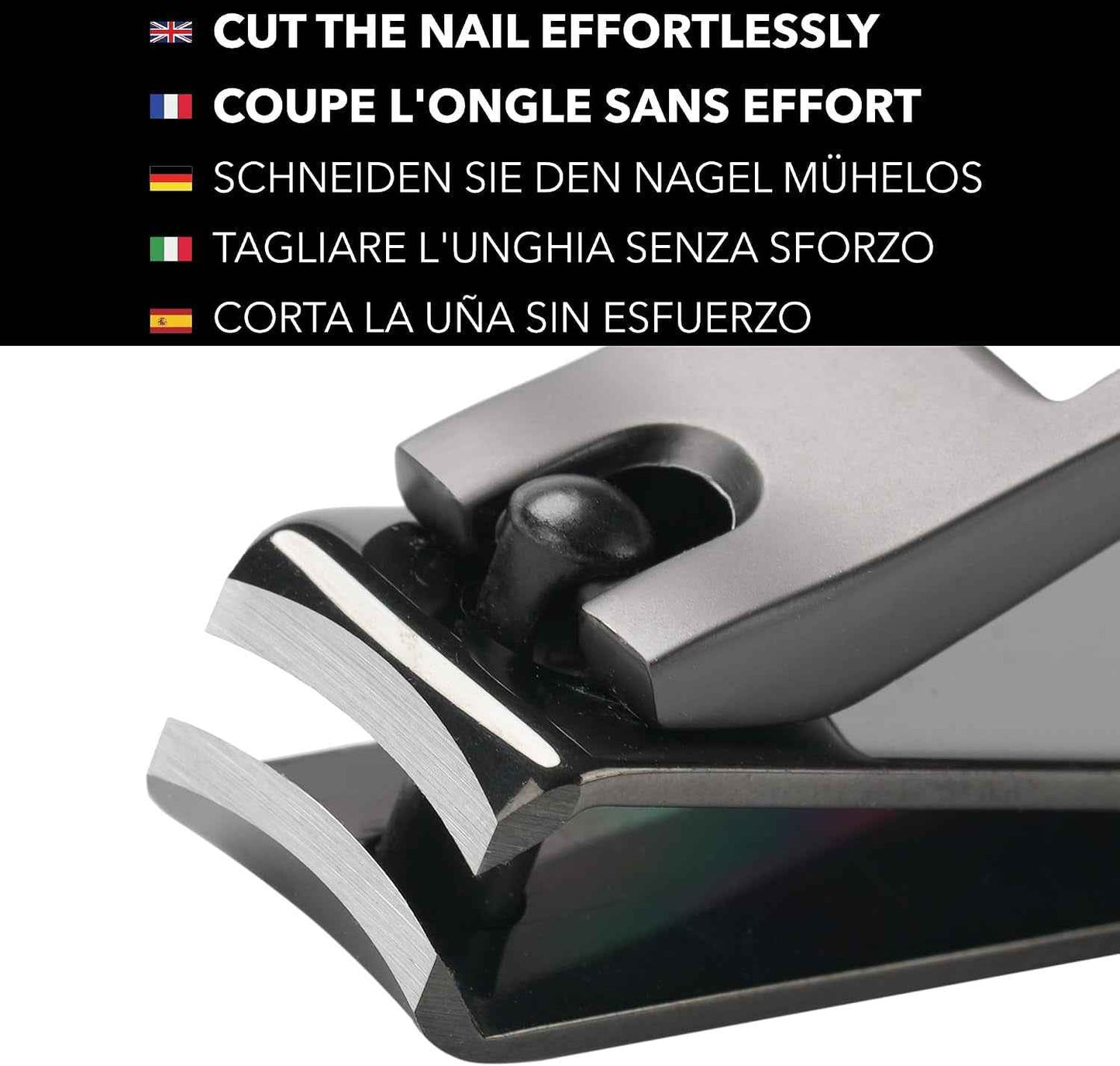 Coupe Ongle Professionnel En Acier Inoxydable [GARANTIE 5 ANS] Marque Française - Kit De 2 Coupe-Ongles Petit Et Grand - Avec Lime Intégrée Et Étui De Rangement