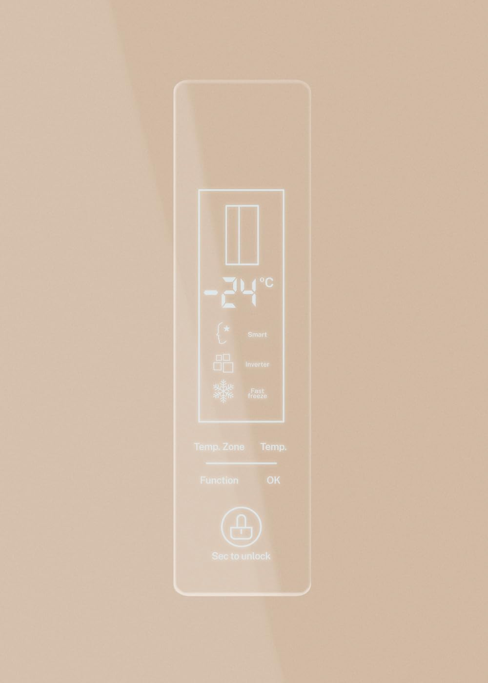 / FRIDGE STUDIO SIDE by SIDE 550 / Réfrigérateur Style Side by Side 550L Sable / 91,2 X 70,4 X 177,7 Cm/No Frost, Traitement Antibactérien, Commande Tactile Électronique, 158W