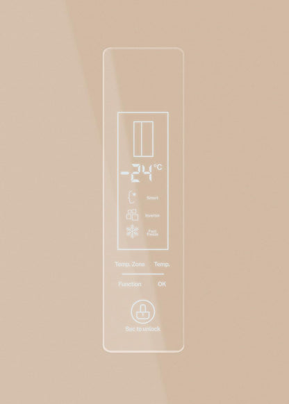 / FRIDGE STUDIO SIDE by SIDE 550 / Réfrigérateur Style Side by Side 550L Sable / 91,2 X 70,4 X 177,7 Cm/No Frost, Traitement Antibactérien, Commande Tactile Électronique, 158W