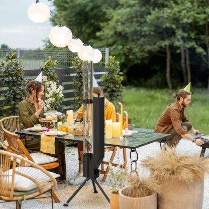 Pellet Torch - Cheminée De Jardin - Cheminée Extérieur Pour Terrasse - Chauffage Foyer Extérieur - Brasero Exterieur De Jardin - Poêle À Pellets Granulés