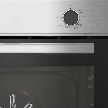 Beko BBIE12000X Four Encastrable - 66L, Steamshine, Éclairage Halogène, 6 Fonctions De Cuisson, H X L X P (Cm) : 59,5 X 59,4 X 56,7, Acier Inoxydable, Classe A
