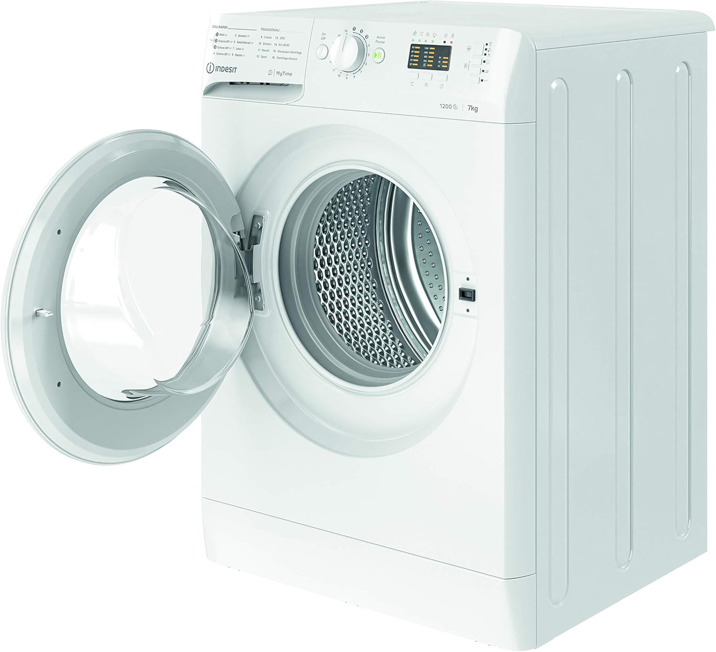 Indesit MTWA 71252 W IT Machine À Laver À Chargement Frontal, 9 Kg, A+++-10%, 1200 Tours/Min