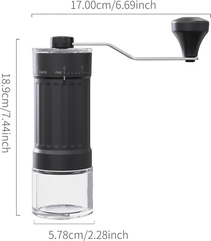 Moulin À Café Manuel Extérieur Réglable Avec Mécanisme Conique De Haute Précision En Céramique, Réglage À 40 Niveaux, Adapté Pour Aeropress, Pour over Et Moka.