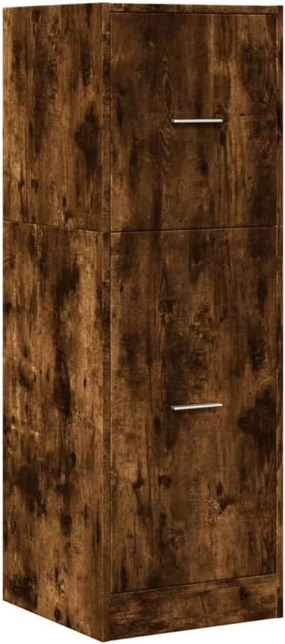 Armoire D'Apothicaire Chêne Fumé 40X41X118 Cm Bois D'Ingénierie