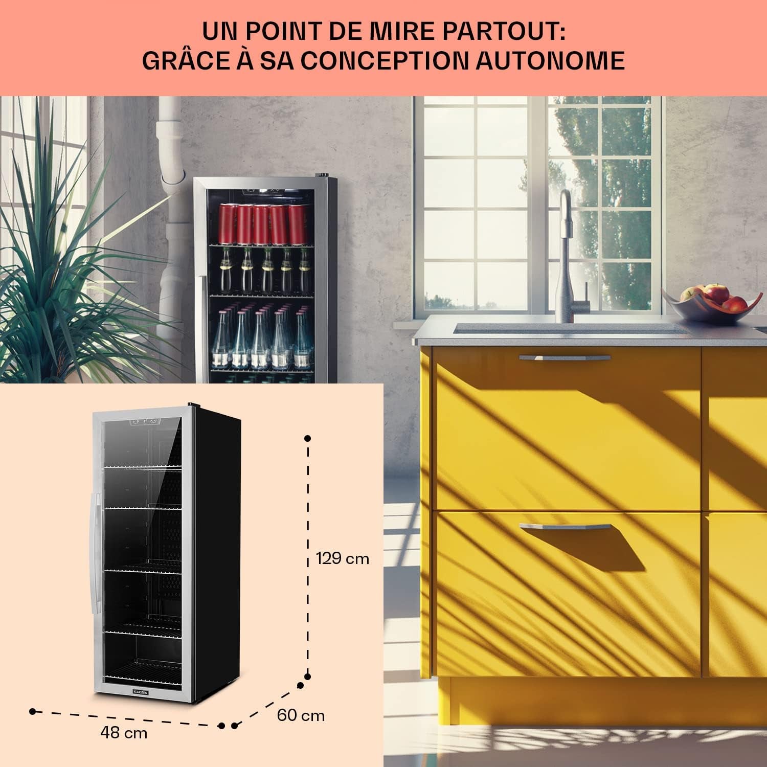 Mini Frigo De Chambre Et Bureau Pour Boisson, Petit Frigo Silencieux, Refrigerateur Mini Bar 171L, Petit Réfrigérateur Camping, Étagères Réglables Pour Le Vin, Cannette, Beer Fridge