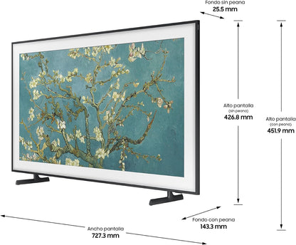 TV the Frame 2023 32 Pouces QLED TQ32LS03C, Écran Full HD Sans Reflets, Téléviseur Cadre Photo, Smart TV, Accès Art Store, Technologies OTS Lite Et Q-Symphony, Accroche Murale Et Pieds Inclus