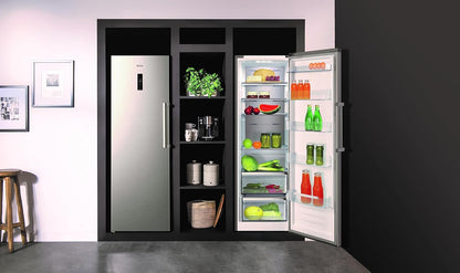 Amica VKS 358 150 E Vollraum-Kühlschrank, 60 Cm Breit, 370L, Holiday-Schaltung, Nofrost, Edelstahloptik