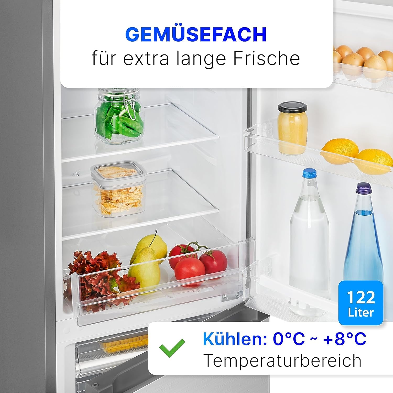 Bomann KG 320.2 Réfrigérateur-Congélateur Autoportante 165 L Acier Inoxydable